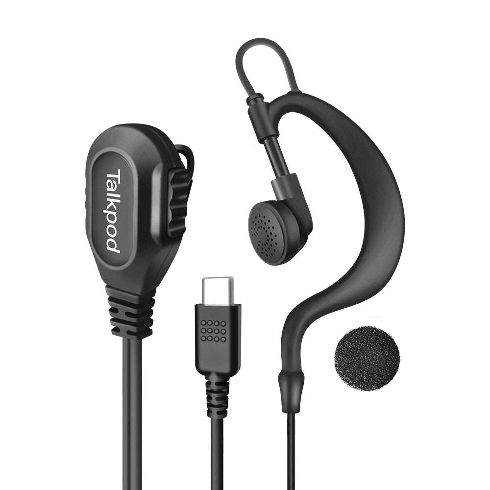 Talkpod® TEM08C Type-C Earloop with In-line Microphone for F40 FRS1 SLT01 (1Pcs)