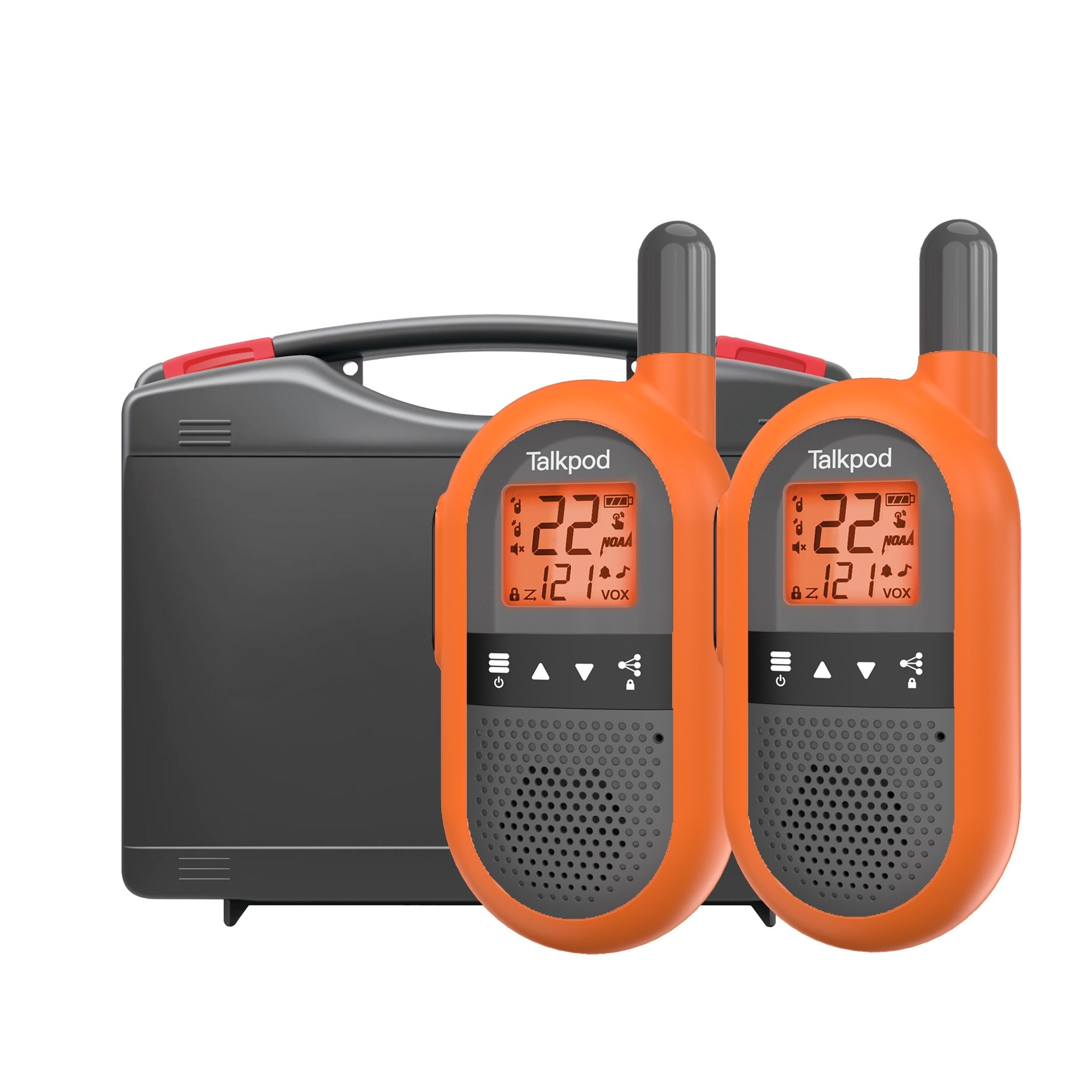Talkpod F40 FRS Outdoor Walkie Talkies (Dual Pack) Orange / Green and Black