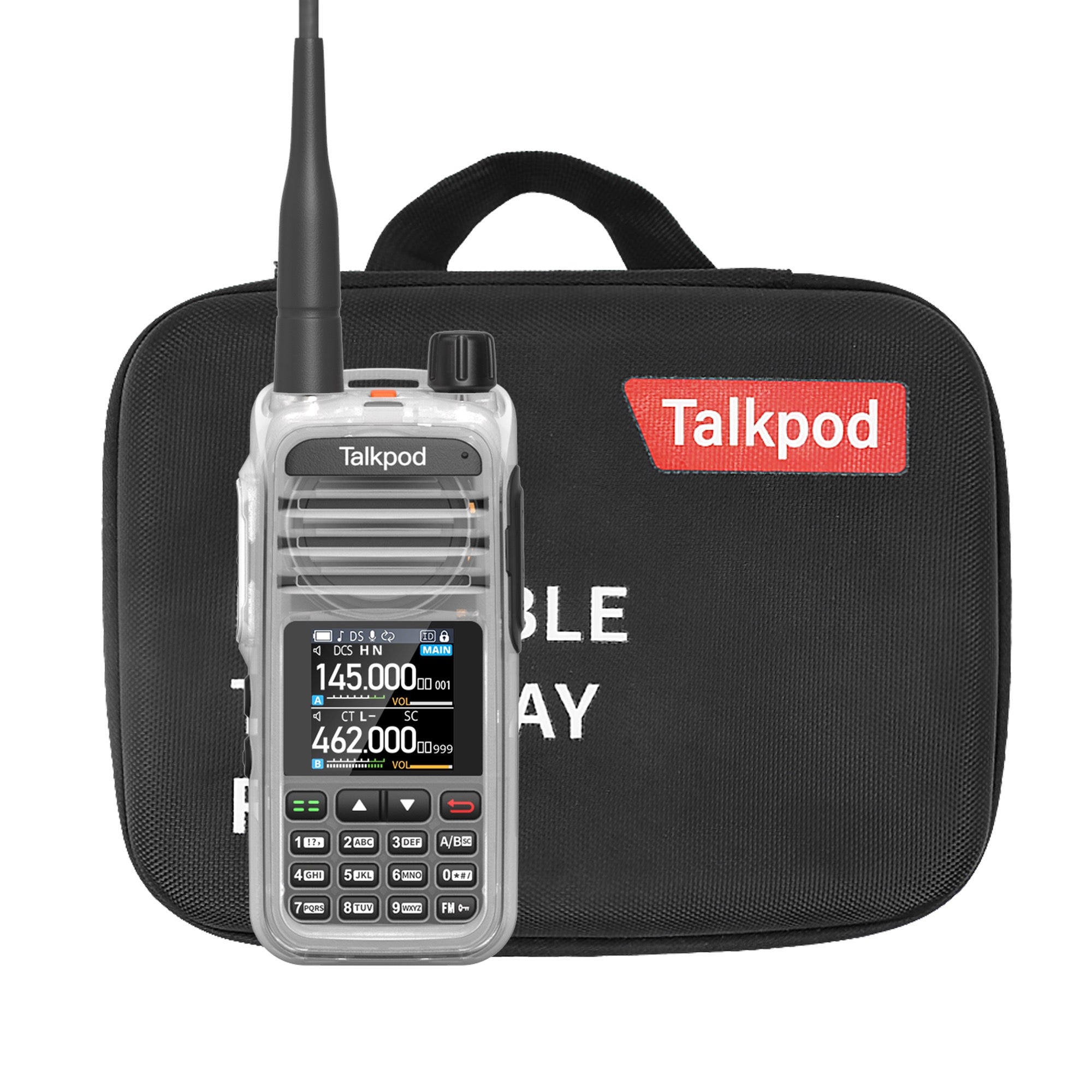 Talkpod® A36plus MAX 2M/70CM Amateur Radio with Eva Storage Holder - Suitcase Multifunction Handheld Travel