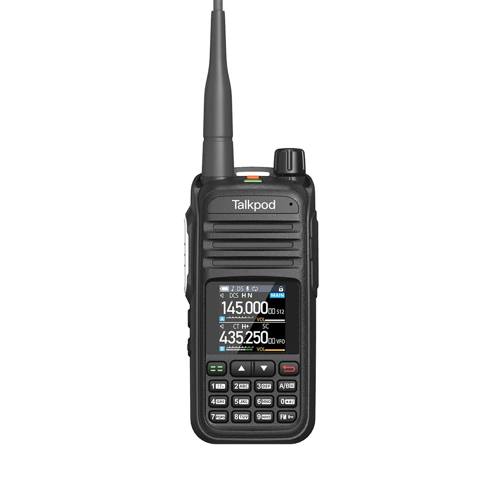 Talkpod® A36plus MAX 8W Tri Band Two-Way Radio, IP54, 999 Channels, Aviation RX, USB-C