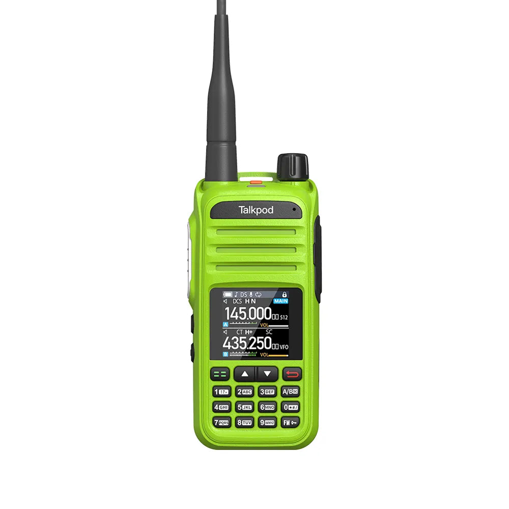 Talkpod® A36plus MAX 8W Tri Band Two-Way Radio, IP54, 999 Channels, Aviation RX, USB-C